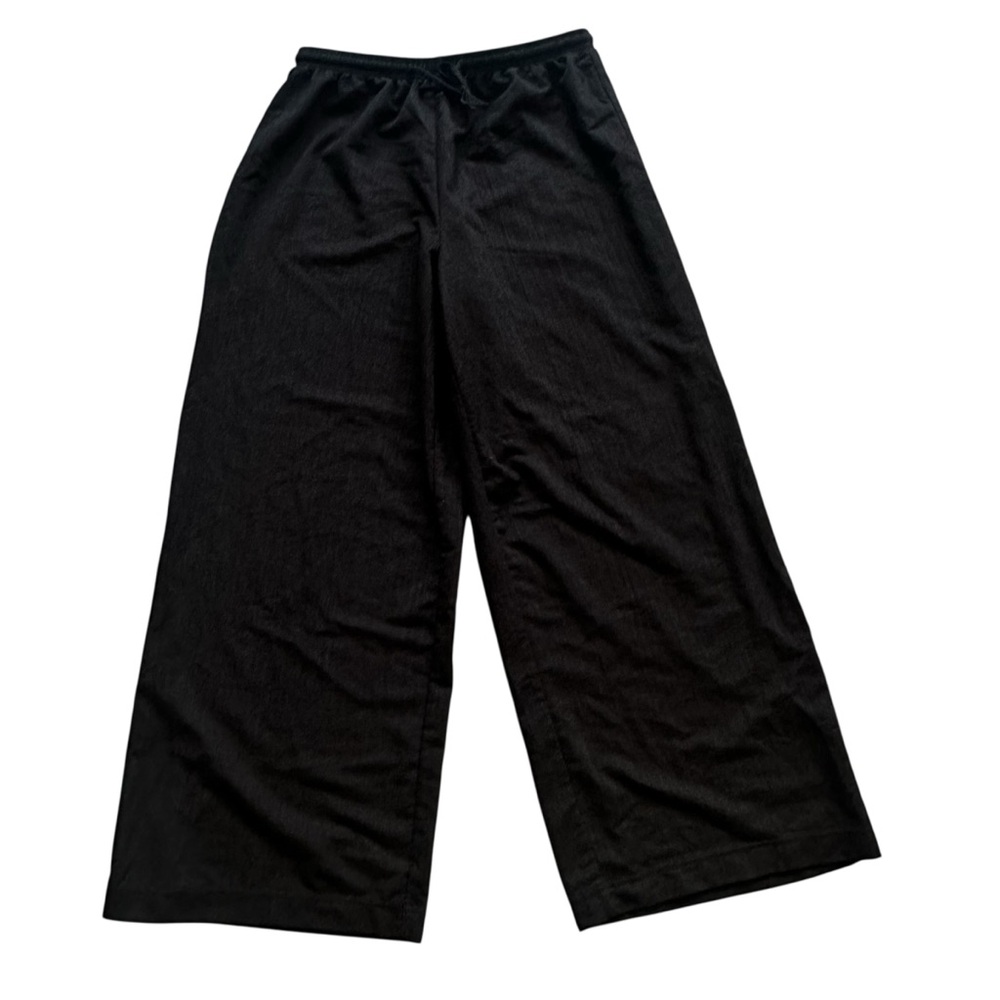 H&M Wide-Leg Drawstring Pants Black Women’s Size Medium Excellent Used Condition